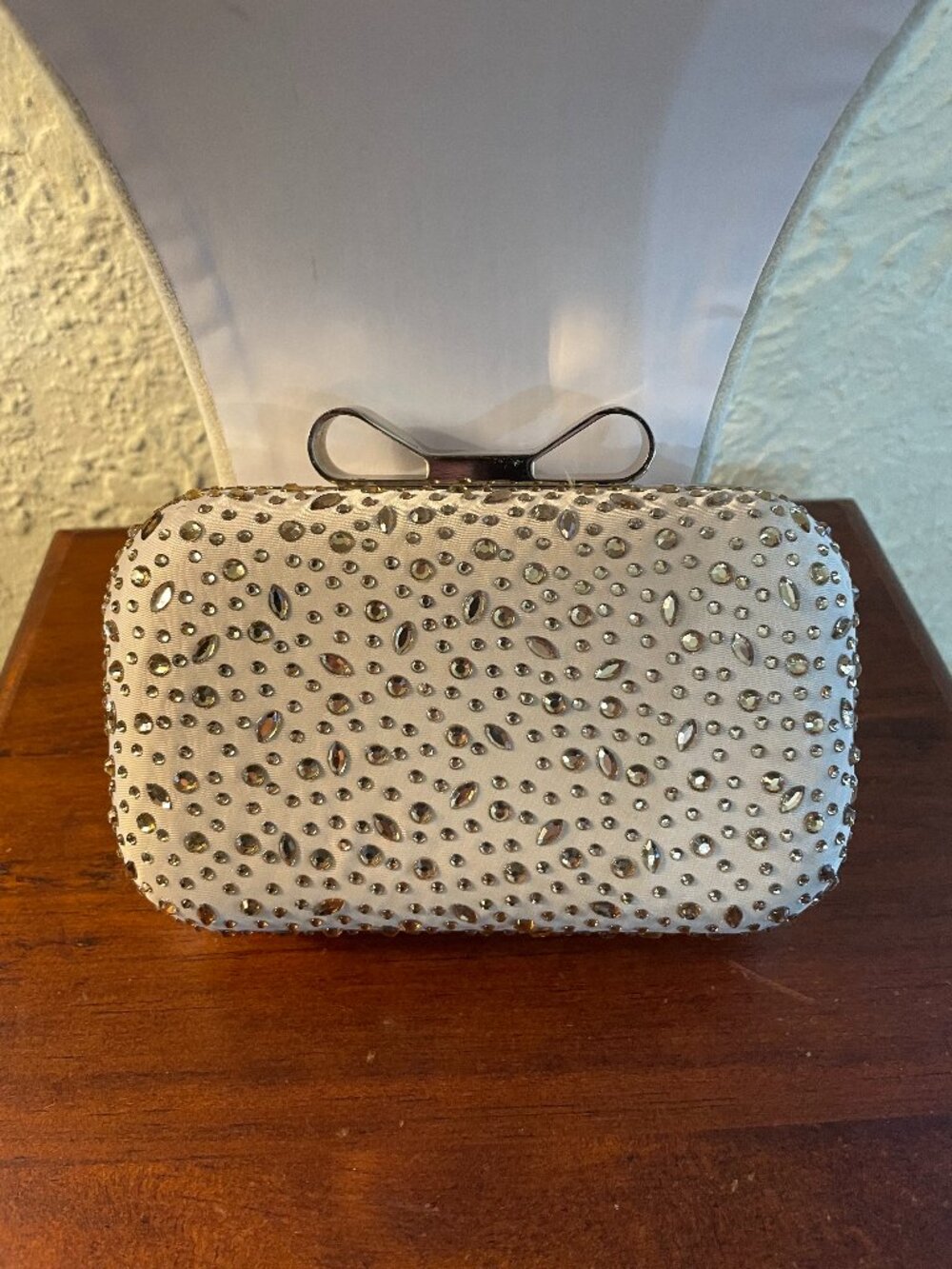Gold Rhinestone Hard Shell Evening Clutch